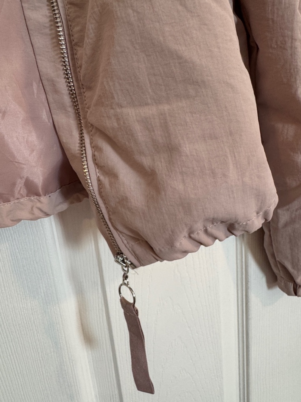 Ashley By 26 International Dusty Pink Hooded Zip Bomber Jacket - Picture 4 of 6